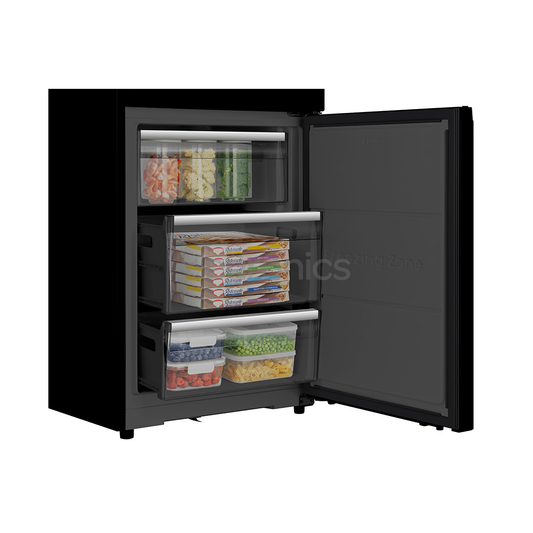 Hisense, NoFrost, 330 L, augstums 186 cm, melna - Ledusskapis