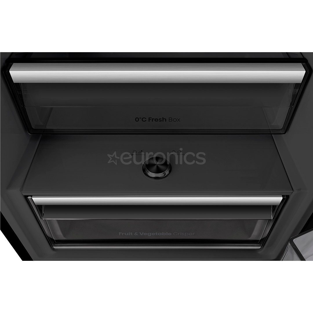 Hisense, NoFrost, 330 L, augstums 186 cm, melna - Ledusskapis