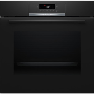 Bosch, 71 L, pyrolytic cleaning, black - Built-in oven HBA571BB3