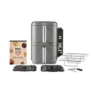 Ninja Double Stack XL 9,5 л, 2470 Вт, серый - Аэрогриль + термощуп