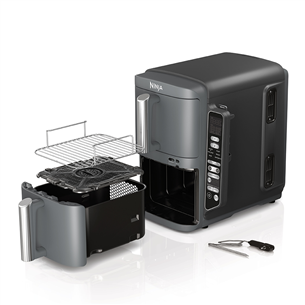 Ninja Double Stack XL 9,5 л, 2470 Вт, серый - Аэрогриль + термощуп