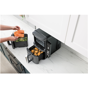 Ninja Double Stack XL 9,5 л, 2470 Вт, серый - Аэрогриль + термощуп