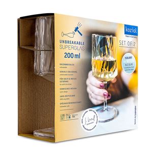 Koziol Superglas CLUB No.9, 200 мл, набор из 2 шт., 4416535, кристально прозрачный - Бокалы для вина