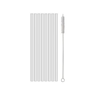 Koziol CHEERS STRAWS, 200 мм, 8 шт., 4009535, кристально прозрачные - Питьевые трубочки с ершиком PR000126755