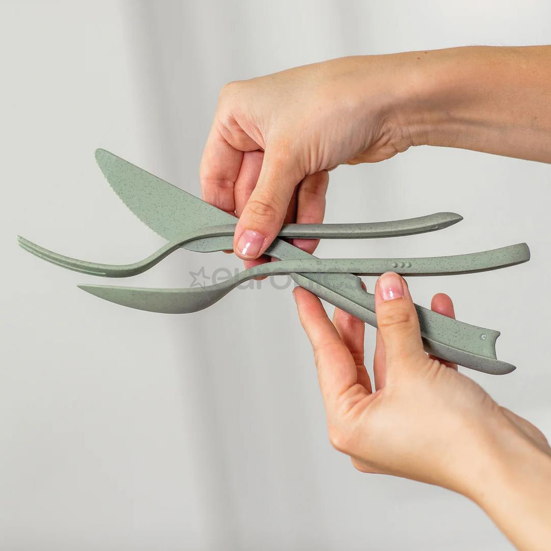 Koziol, 3 pcs, Klikk 4003703, зеленый - Набор столовых приборов
