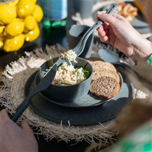 Koziol, 3 pcs, Klikk 4003701, nature ash grey - Cutlery set