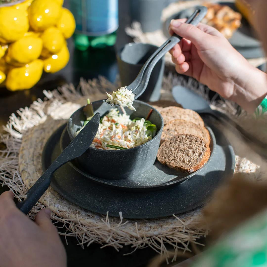 Koziol, 3 pcs, Klikk 4003701, nature ash grey - Cutlery set