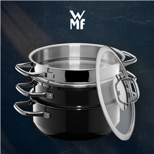 WMF Fusiontec Compact, 3 priekšmeti, melna - Katlu komplekts