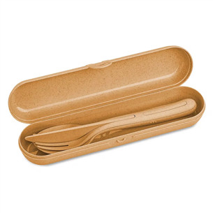 KOZIOL, Klikk Ready, натуральное дерево - Набор столовых приборов PR000126764