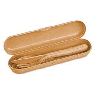 KOZIOL, Klikk Ready, натуральное дерево - Набор столовых приборов PR000126764