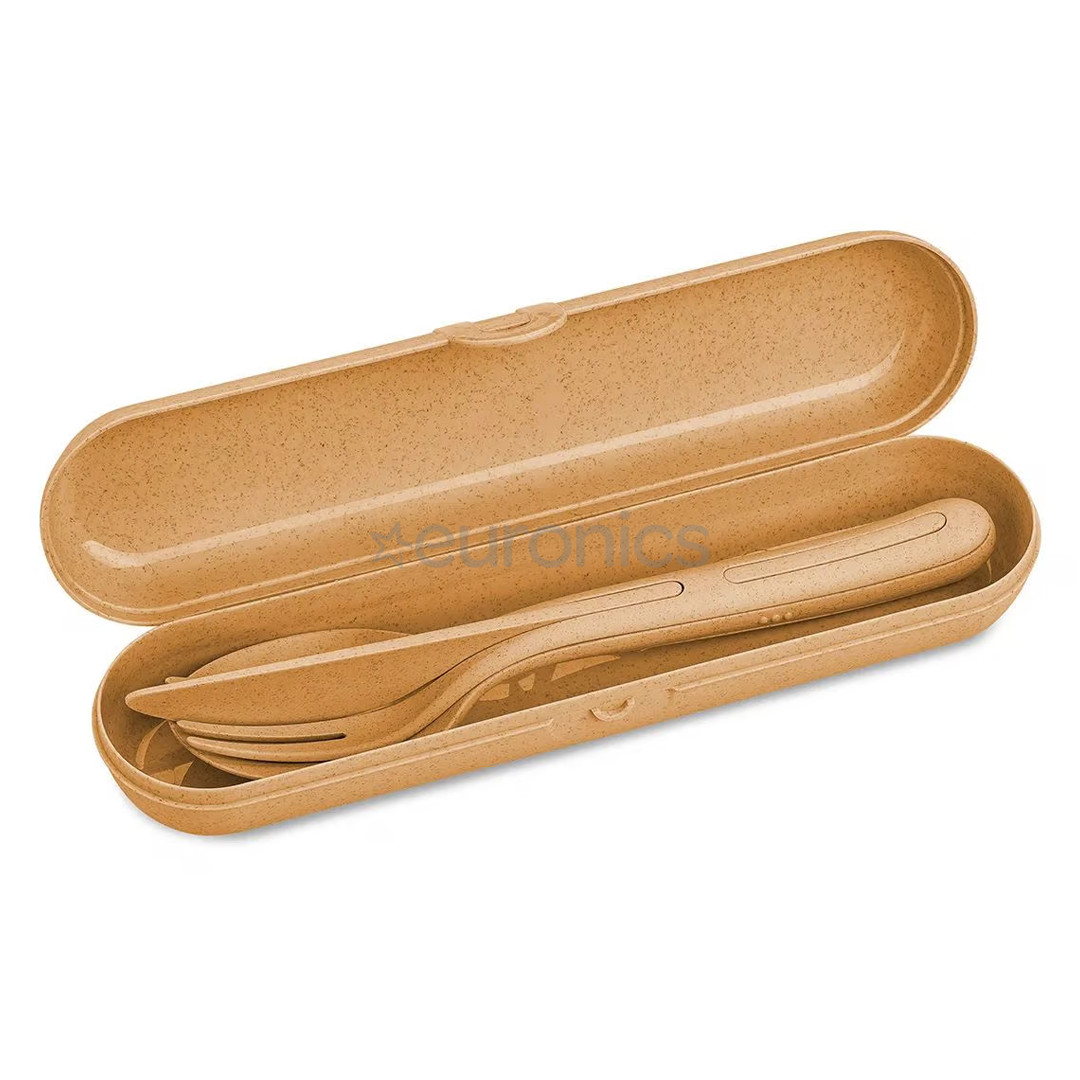 KOZIOL, Klikk Ready, натуральное дерево - Набор столовых приборов