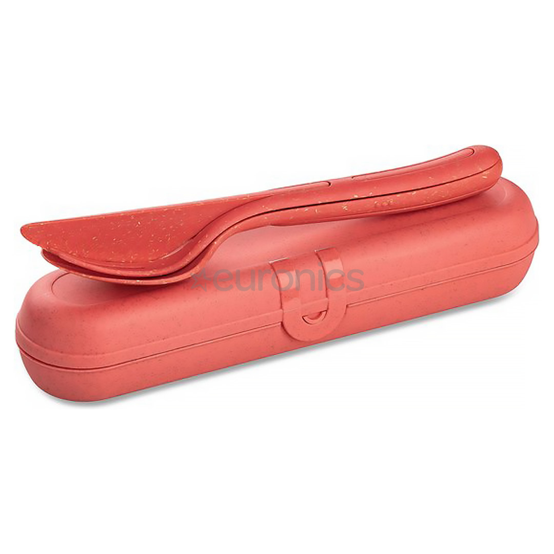 KOZIOL, Klikk Ready, коралловый - Набор столовых приборов