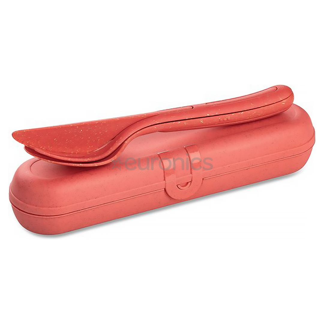 KOZIOL, Klikk Ready, коралловый - Набор столовых приборов