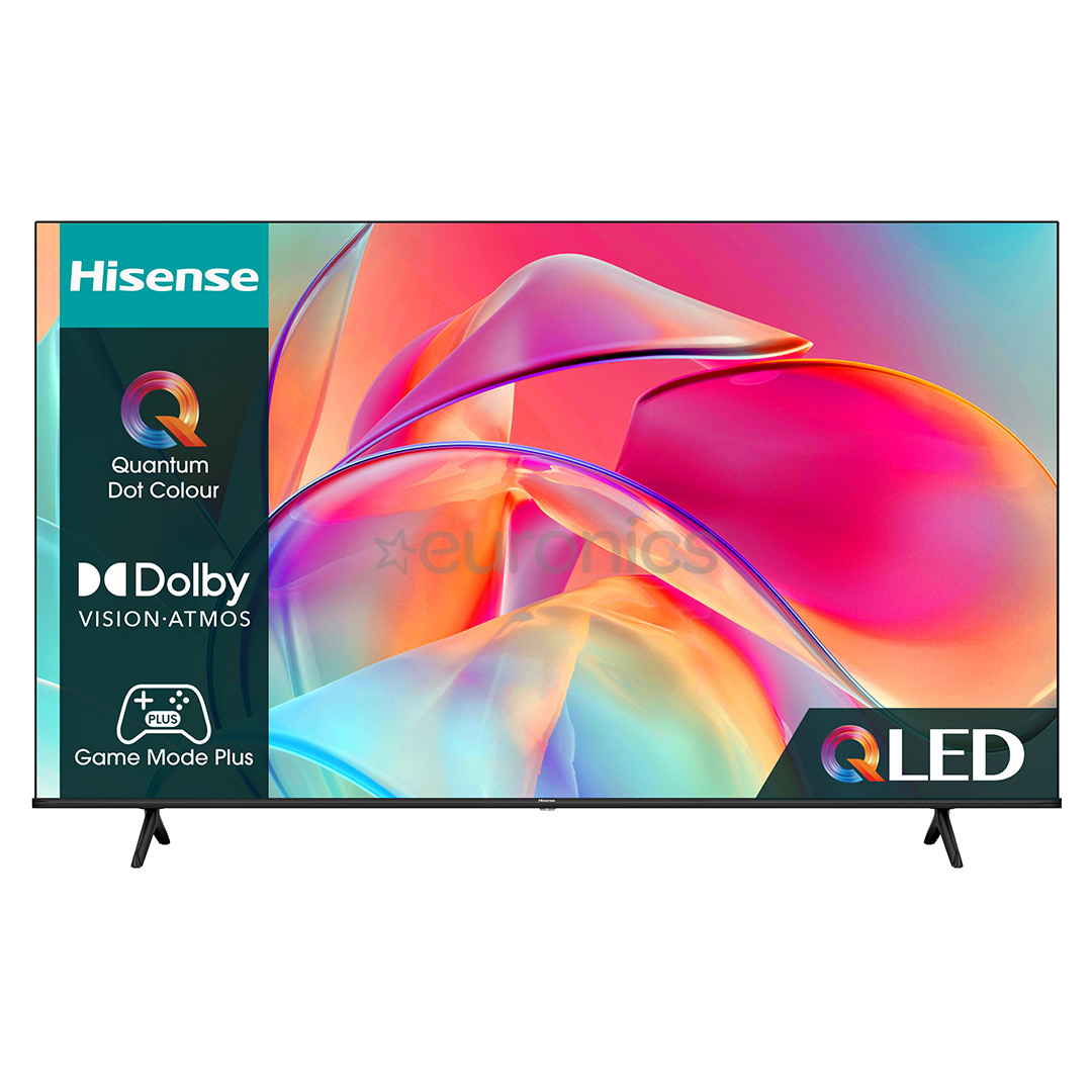 Hisense E7KQ, 65", Ultra HD, QLED, черный - Телевизор