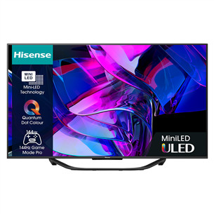 Hisense U7KQ, 65'', Ultra HD, Mini LED, центральная подставка, черный - Телевизор