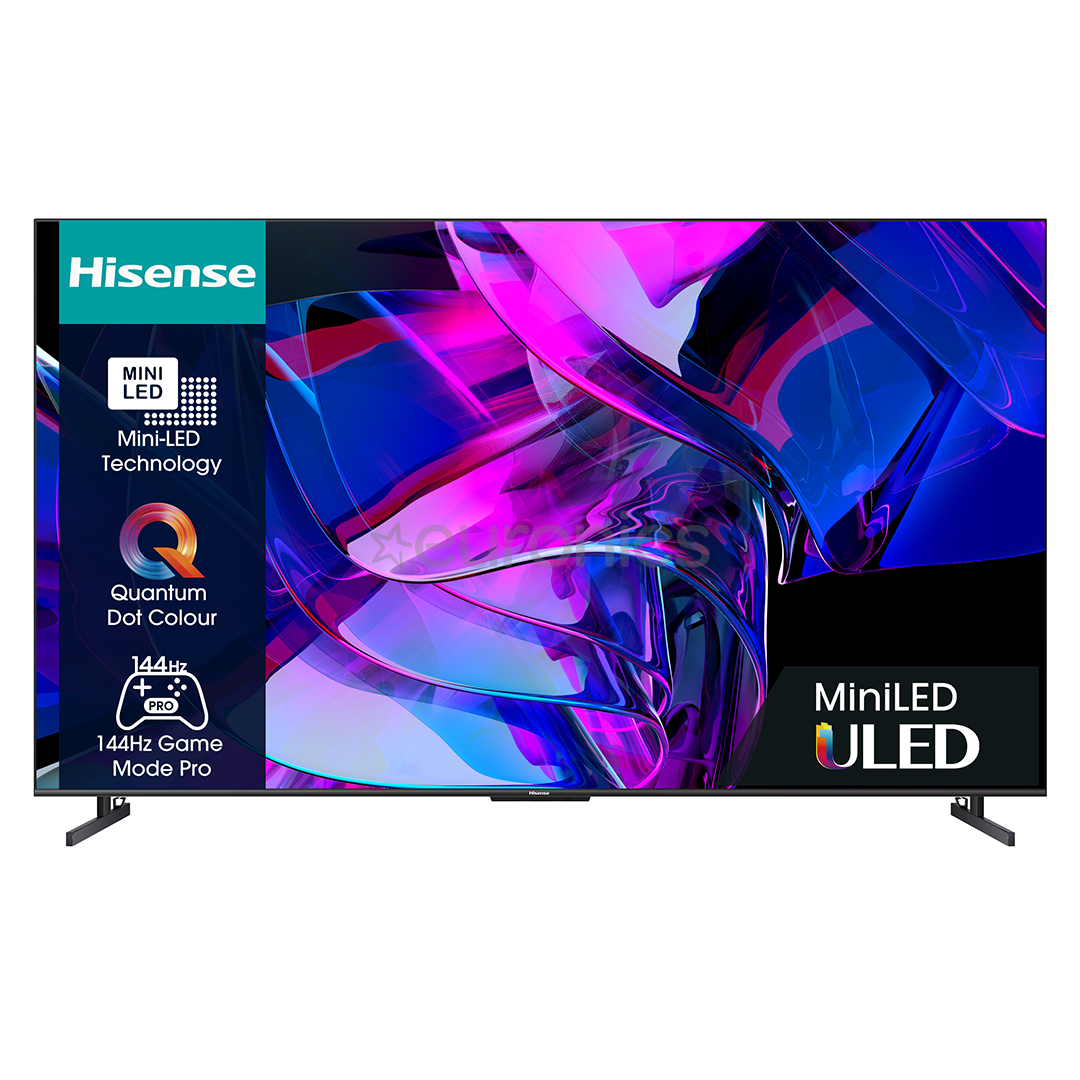 Hisense U7KQ, 85'', Ultra HD, Mini LED, sānu statīvs, melna - Televizors