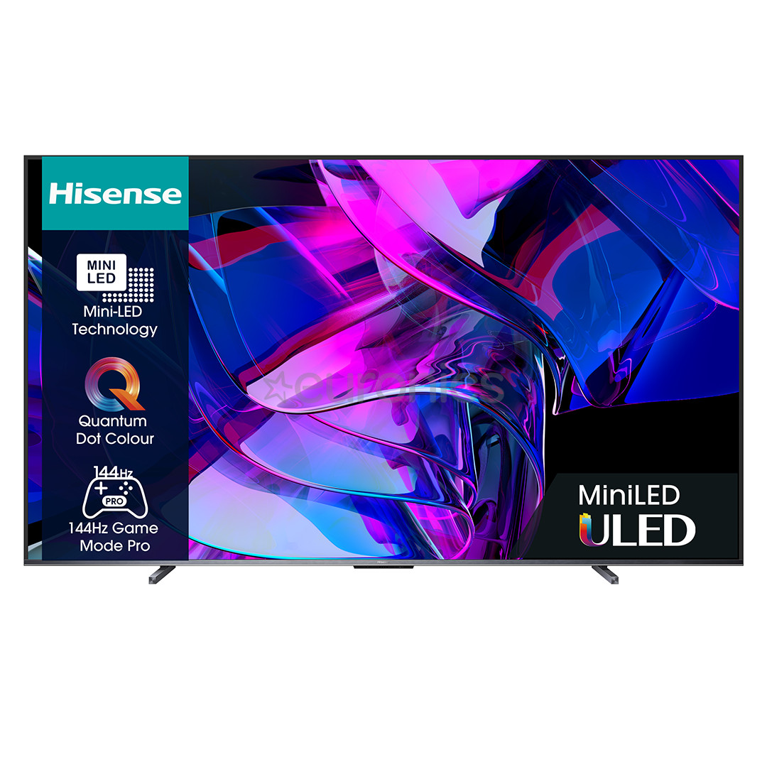 Hisense U7KQ, 100'', Ultra HD, Mini LED, melna - Televizors