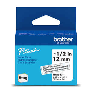 Brother Btag 131, 4m, black/transparent - Label tape BTAG131