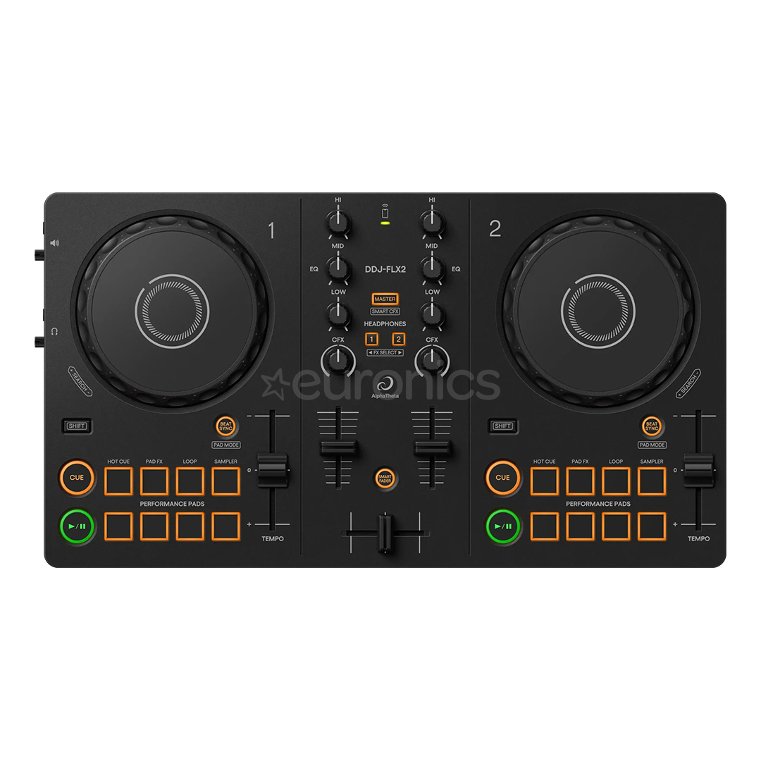 AlphaTheta DDJ-FLX2, melna - DJ kontrolieris