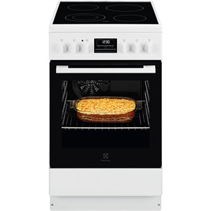 Electrolux 500 SurroundCook, 57 л, 50 см, белый - Керамическая плита LKR540266W