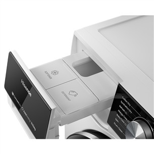 Hisense, 10,5 кг / 6 кг, глубина 59 см, 1400 об/мин, черный - Стирально-сушильная машина