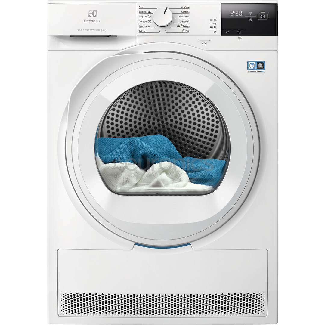 Electrolux 700 Series DelicateCare, 8 kg, dziļums 63.8 cm - Veļas žāvētājs