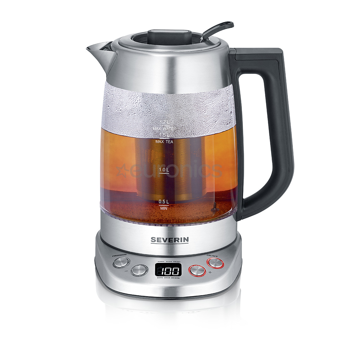 Severin, 1.7 L, 3000 W, clear/inox - Kettle