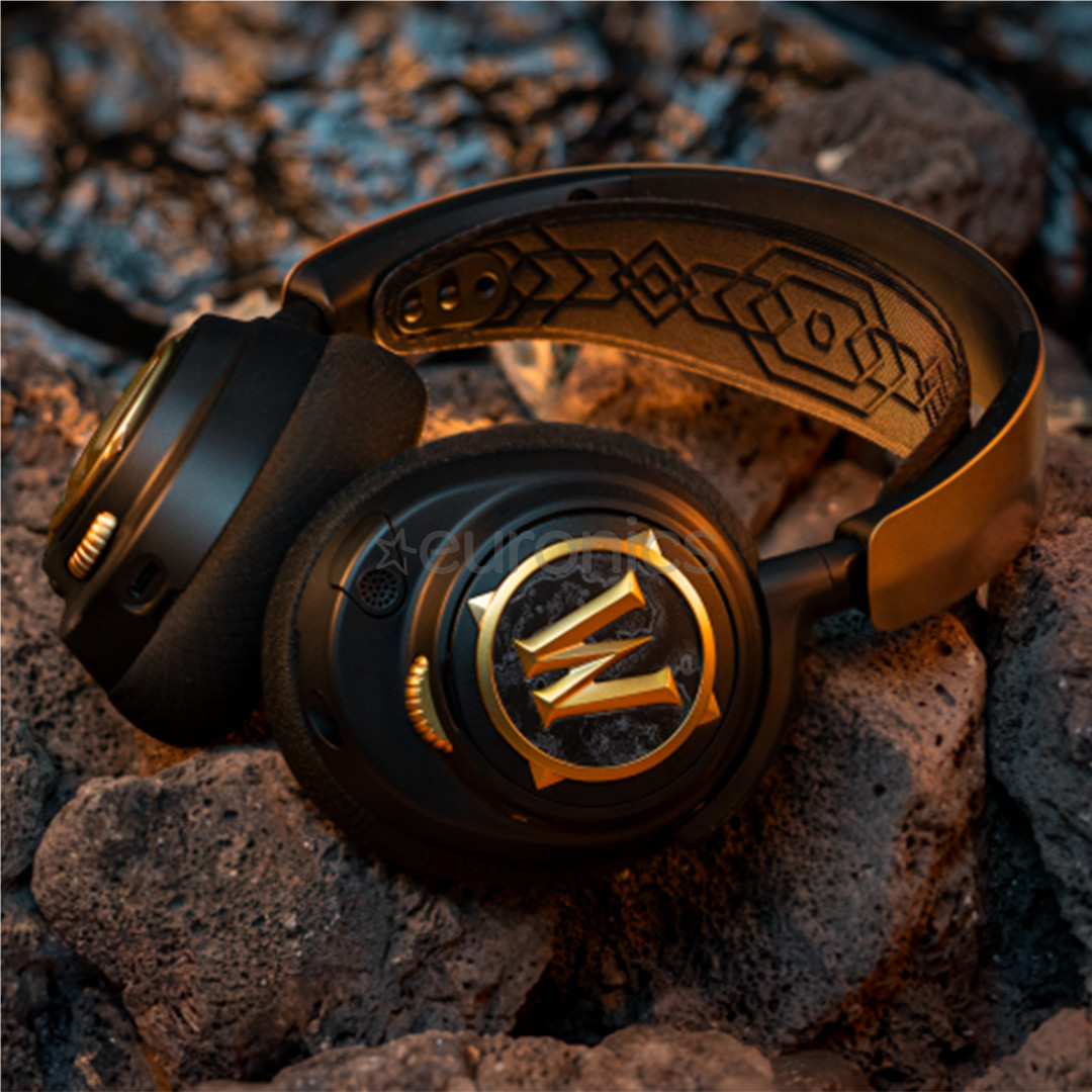 Steelseries Arctis Nova 7: World of Warcraft Edition, melna/zelta - Bezvadu austiņas ar mikrofonu