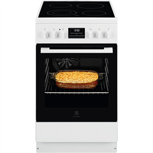 Electrolux 600 Series, 58 л, ширина 50 см, белый - Керамическая плита LKR562066W