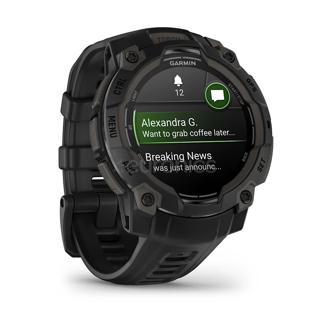 Garmin Instinct 3 AMOLED, 45 mm, melna - Viedpulkstenis