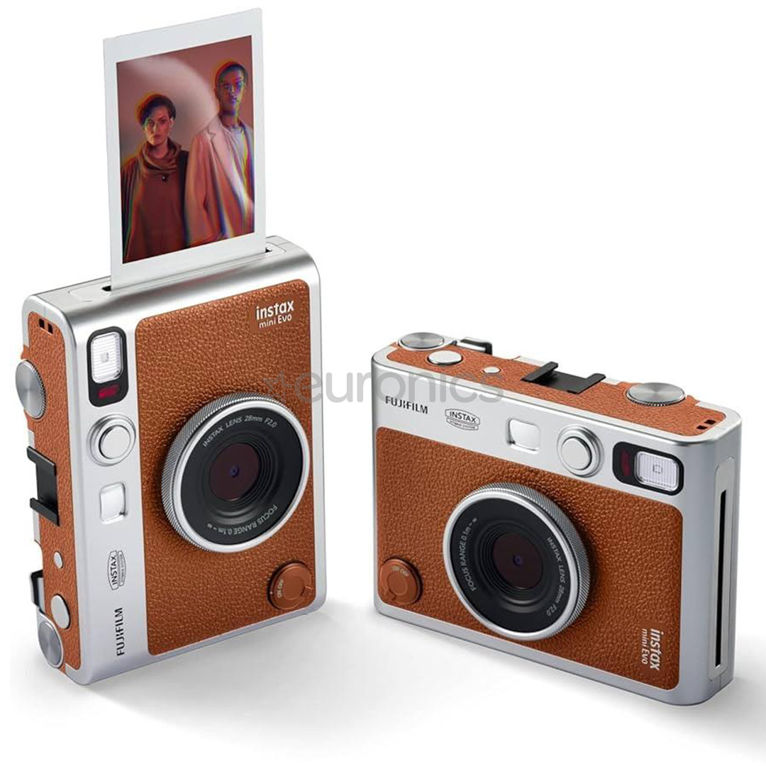 Fuji instax mini Evo, brūna - Momentfoto kamera