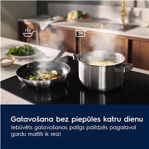 Electrolux 800 Sense Boil+Fry, platums 78 cm, bez rāmja, melna - Iebūvējama indukcijas plīts virsma
