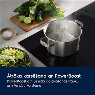 Electrolux 800 Sense Boil+Fry, platums 78 cm, bez rāmja, melna - Iebūvējama indukcijas plīts virsma