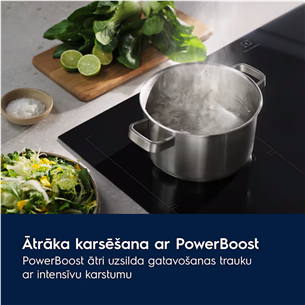 Electrolux 800 Sense Boil+Fry, width 78 cm, frameless, black - Built-in Induction Hob