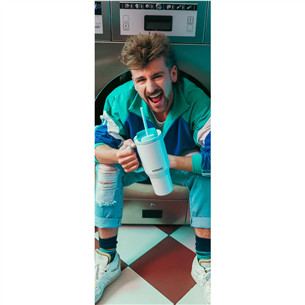 Kambukka Rio Tumbler, 950 ml, Frosty Coconut, balta/zila - Termokrūze