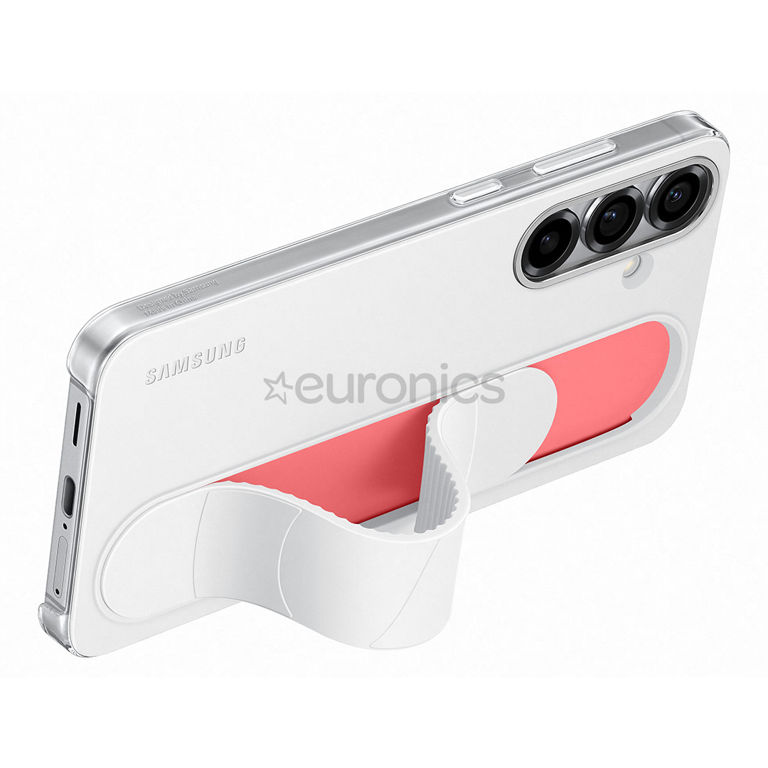 Samsung Standing Grip Case, Galaxy S25+, balta - Apvalks viedtālrunim