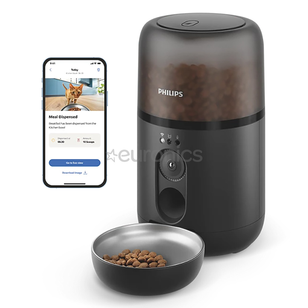 Philips 5000, 4.5 L, tumši pelēka - Viedā mājdzīvnieku barotava ar kameru