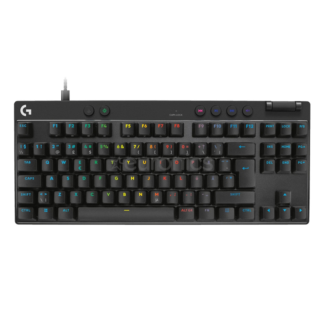 Logitech Pro X TKL Rapid, SWE, melna - Bezvadu klaviatūra
