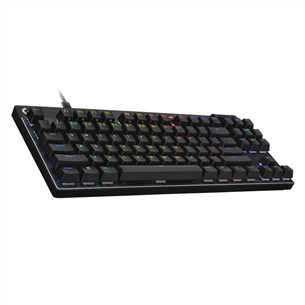 Logitech Pro X TKL Rapid, US, melna - Bezvadu klaviatūra