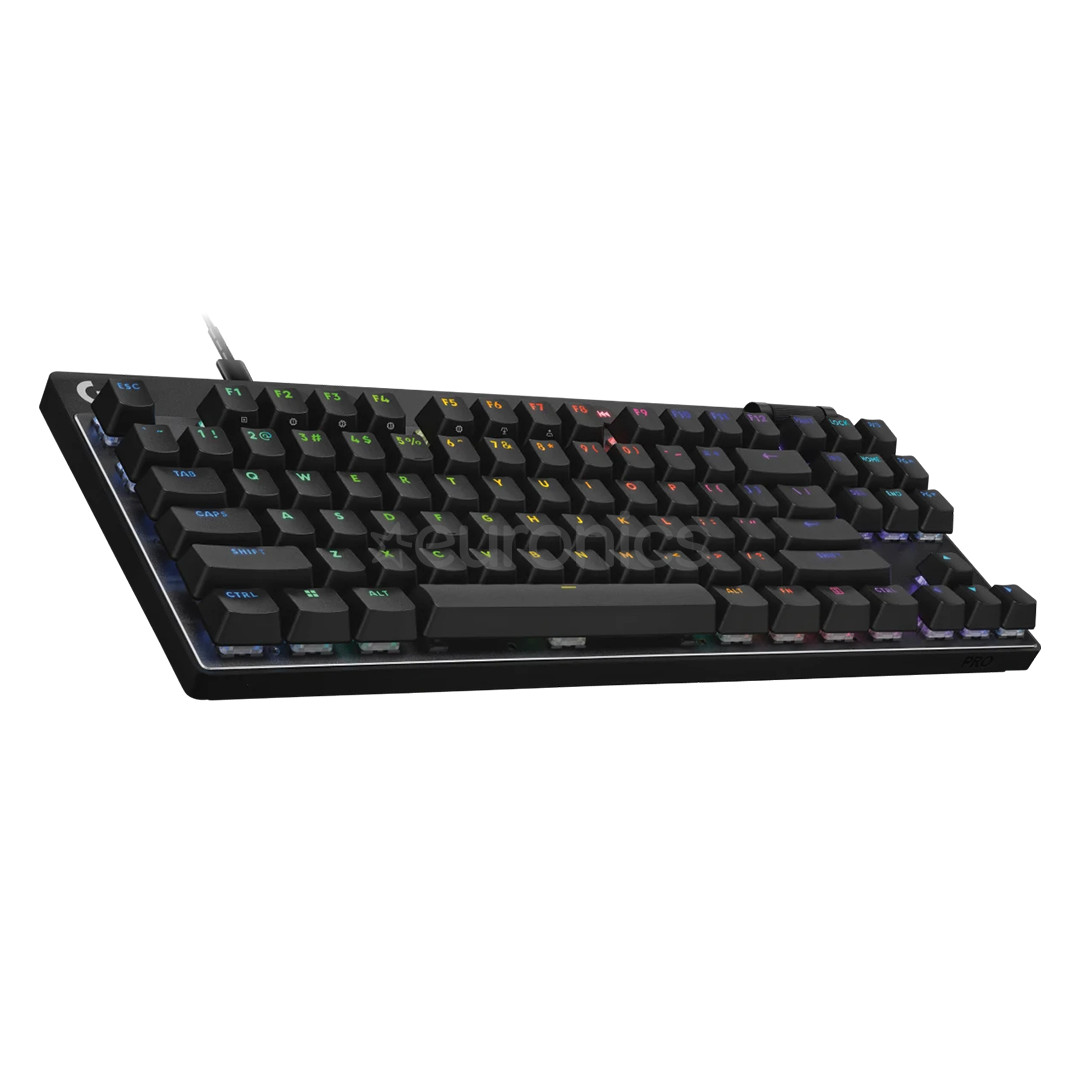 Logitech Pro X TKL Rapid, US, melna - Bezvadu klaviatūra