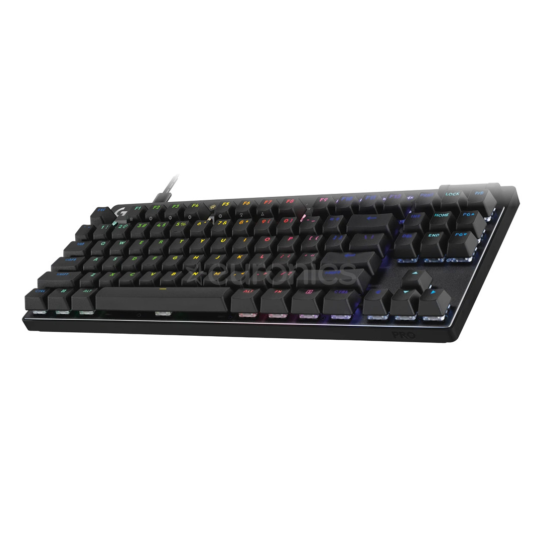 Logitech Pro X TKL Rapid, US, melna - Bezvadu klaviatūra