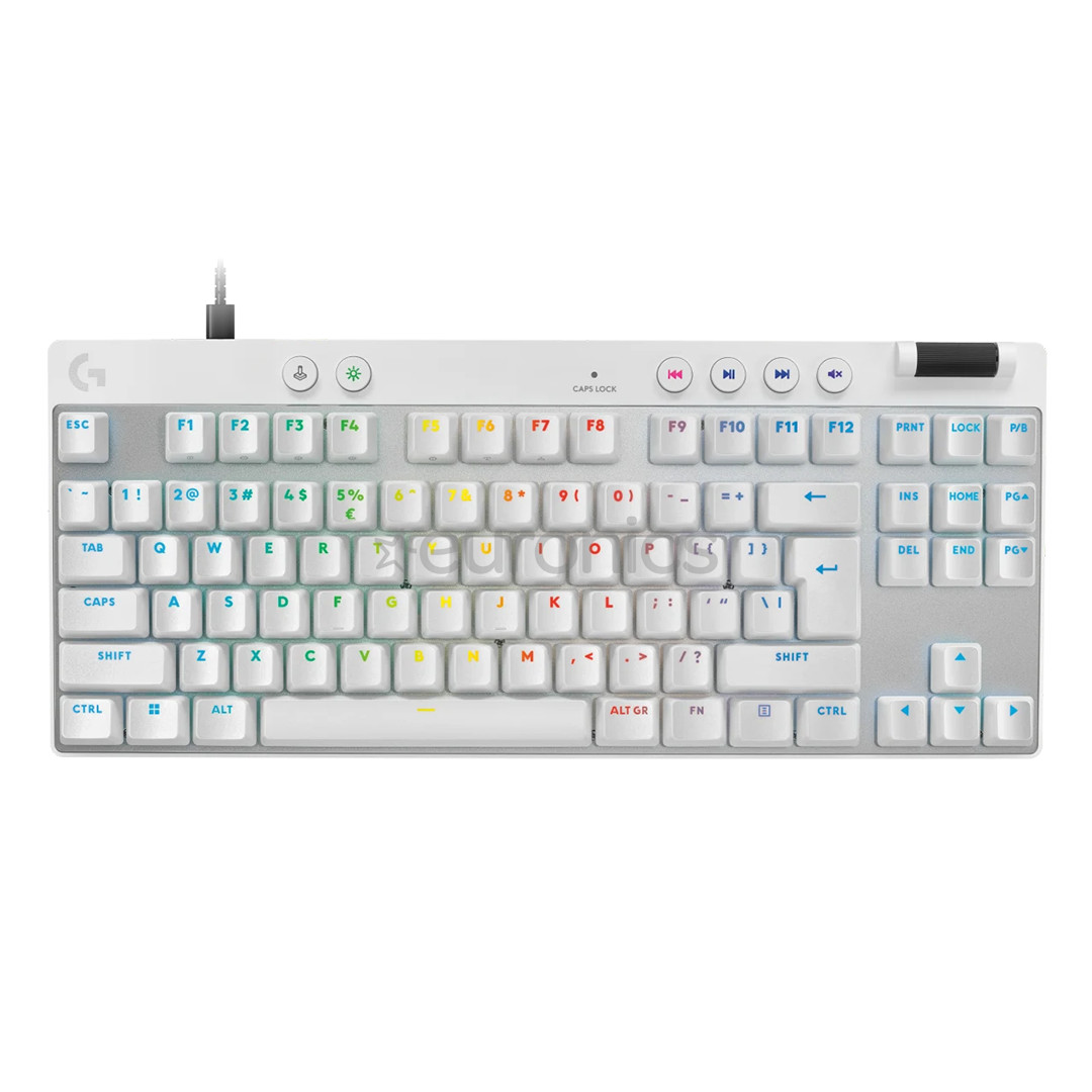 Logitech Pro X TKL Rapid, US, balta - Klaviatūra