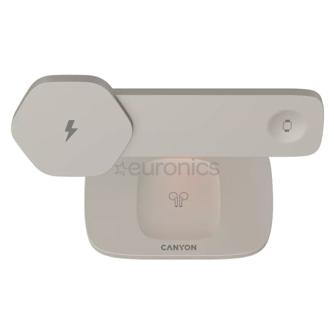 Canyon WCS-310, светло-серый/оранжевый - Беспроводная зарядная док-станция