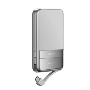 EcoFlow Rapid Magnetic Power Bank, 5000 mAh, sudraba - Portatīvais barošanas avots