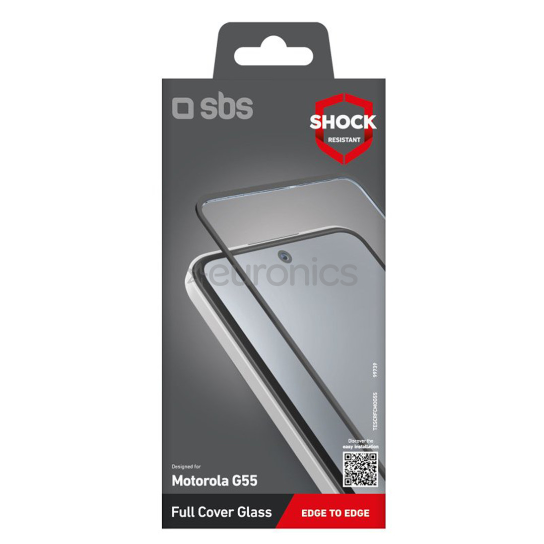 SBS Full Cover Glass, Motorola G55, transparent - Screen protector