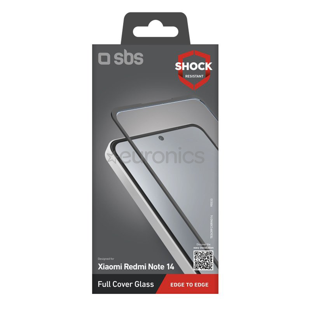 SBS Full Cover Glass, Xiaomi Redmi Note 14 5G, прозрачный - Защита для экрана