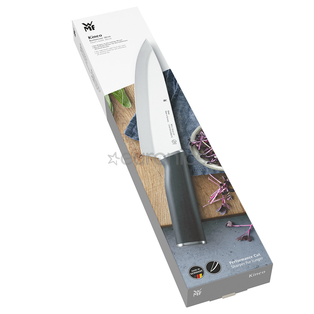 WMF Kineo, 20 cm, melna/nerūsējošā tērauda - Šefpavāra nazis