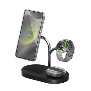 Samsung 3-in-1 Wireless Charger, 45 W, black - Wireless charging dock