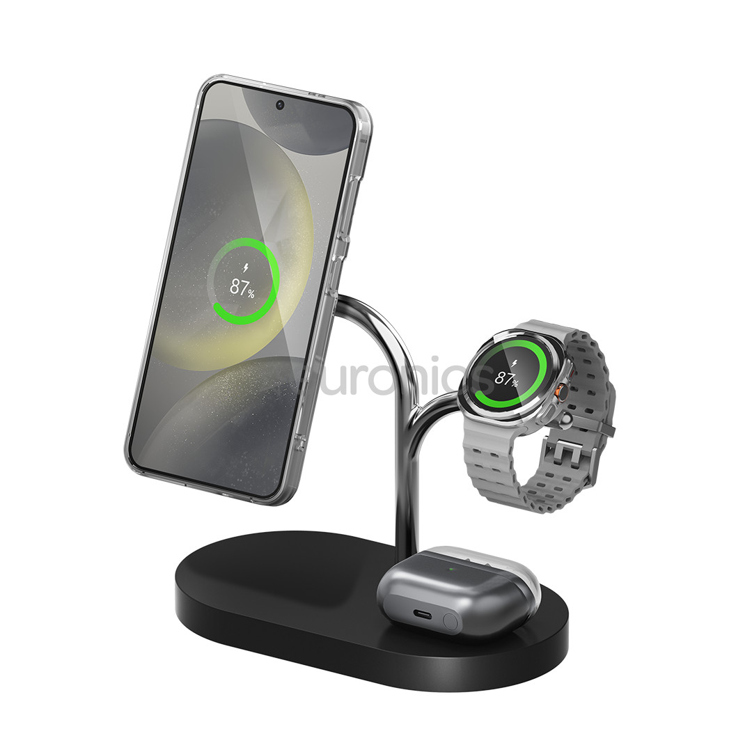 Samsung 3-in-1 Wireless Charger, 45 W, black - Wireless charging dock