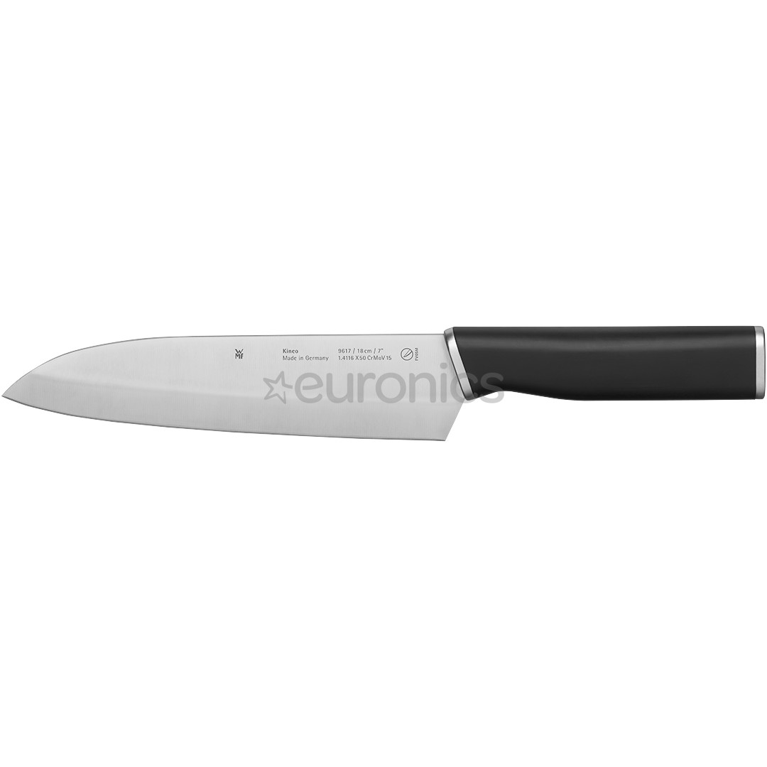 WMF Kineo, 18 cm, melna/nerūsējošā tērauda - Santoku nazis